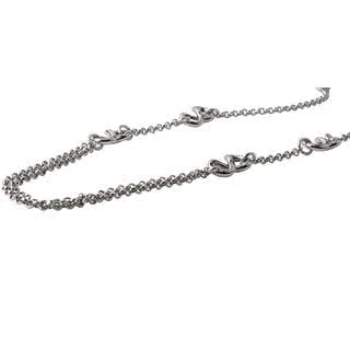 Long Infinity Sterling Silver Necklace -  Infinity symbols symbolising eternal, never ending love