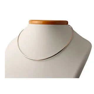 Rose Gold Plated Omega Necklace - 2.30mm wide