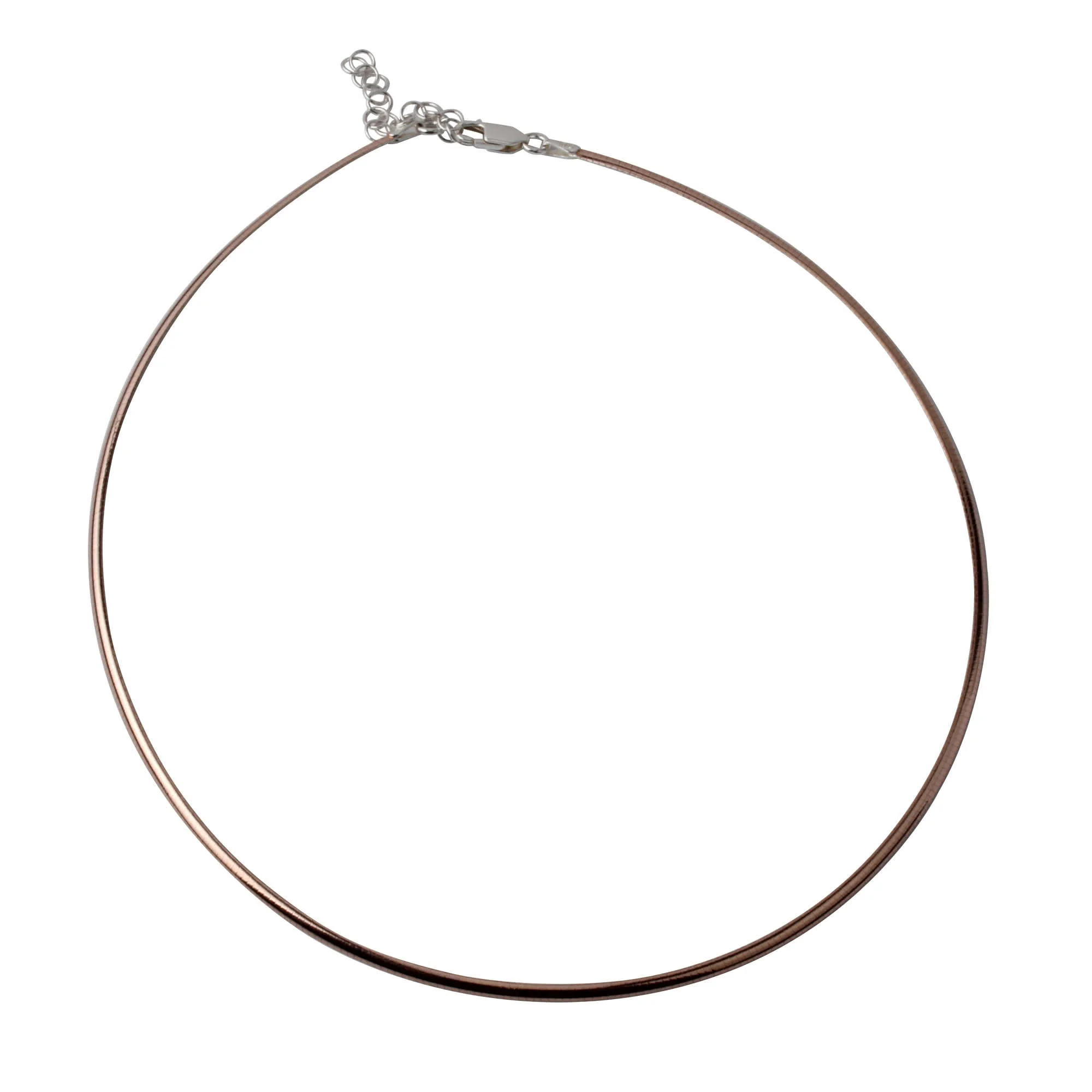 Sterling Silver and Rose Gold Reversible Omega Necklace