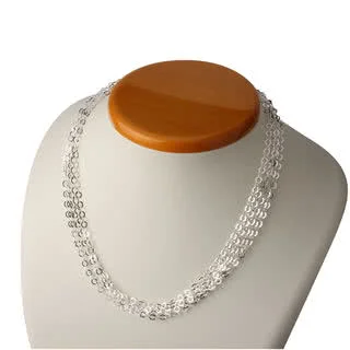 5 Strand Sterling Silver Ladies Necklace - 18 inch (46cm) length with 2 inch extender 