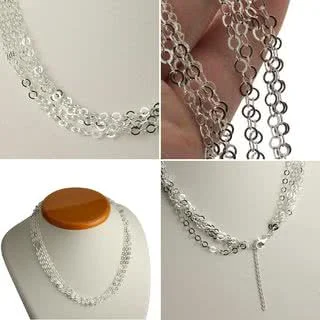 Silver Oval Link Necklace