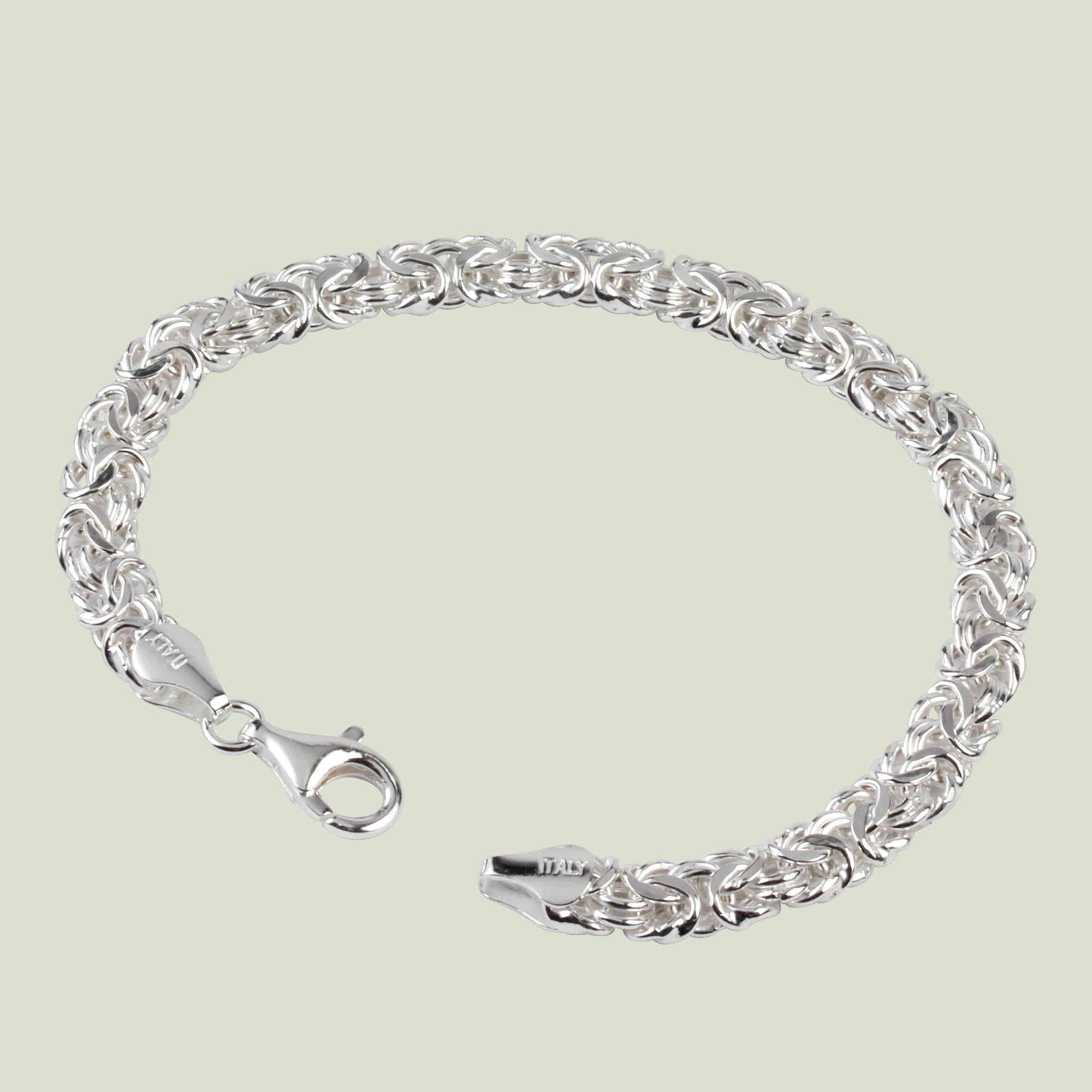 Ladies Silver Byzantine Bracelet 7.5 inch