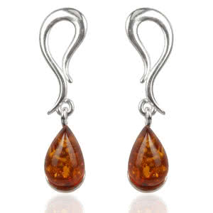 Honey Amber Drop Earrings