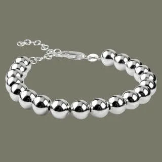 8mm Round Beads Bracelet with Extender