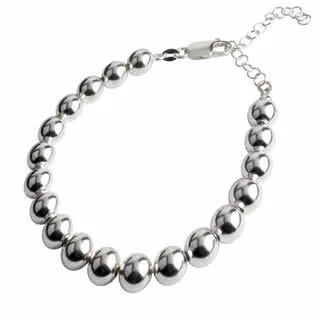 Solid Sterling Silver Bead Bracelet