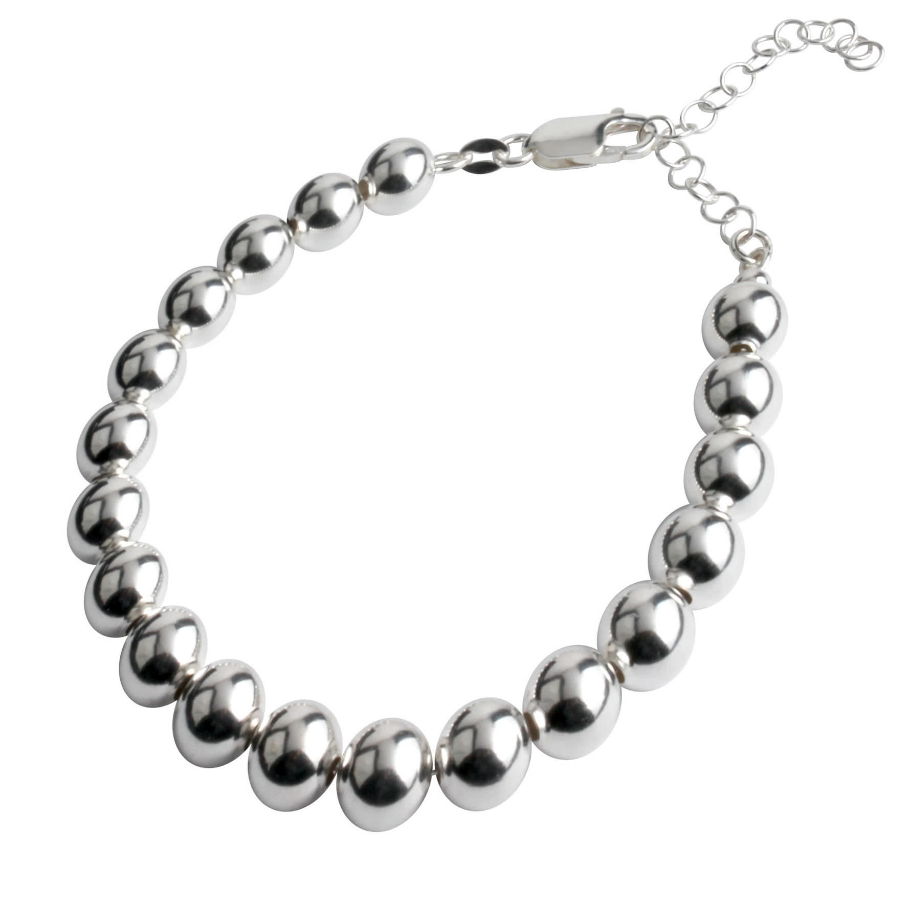 Women's Silver Bead Bracelet