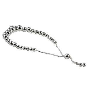 Highly Polished Sterling Silver Bead Bracelet