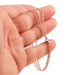 Triple Strand Rose Gold Plated Bracelet