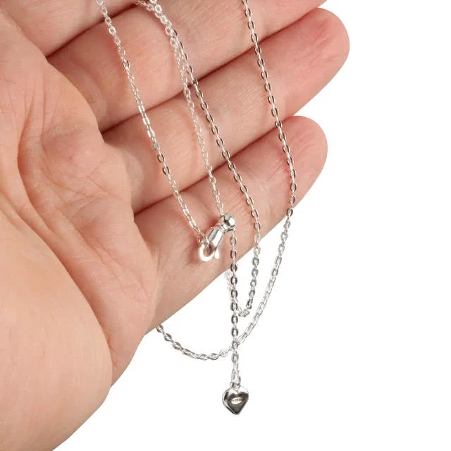 Adjustable Silver Trace Chain For Pendants 