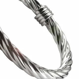 Silver Twisted Bangle