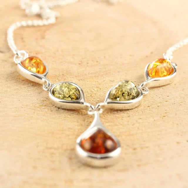Baltic Amber Droplet Necklace