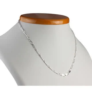 Sterling Silver Diamond Cut Figaro Chain