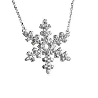 Sterling Silver Christmas Snowflake Necklace