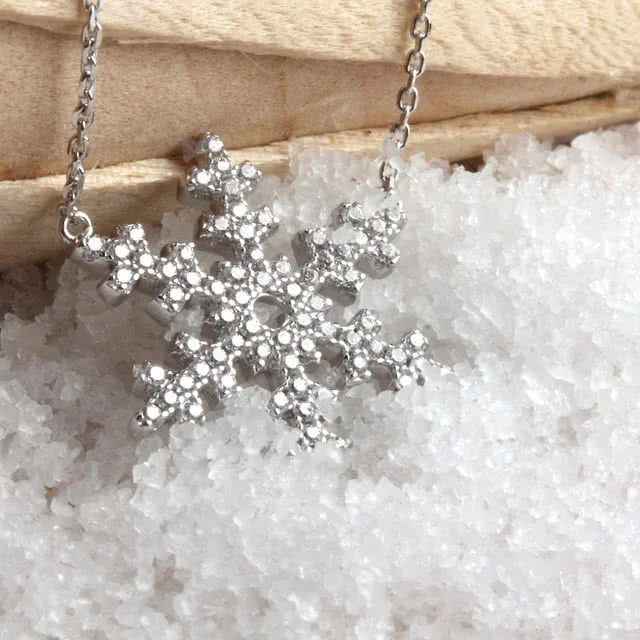 Christmas Gift Idea Snowflake Necklace