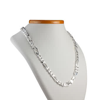 Men's Solid Sterling Silver Figaro 