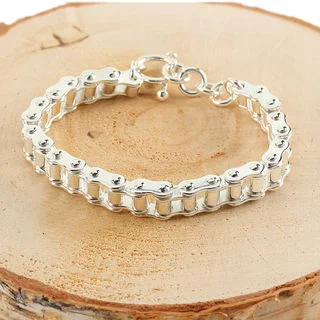 Sterling Silver Luxury Bike Chain Bracelet