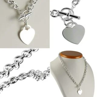 Lightweight, heavy look Silver Heart Necklace