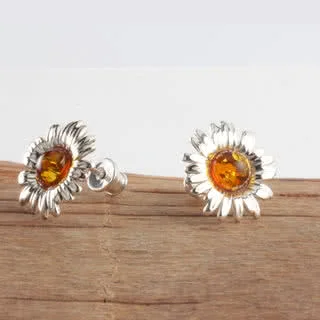 Honey Baltic Amber Sterling Silver Earrings