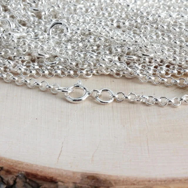 Sterling Silver Belcher Chain For Pendants