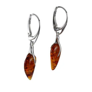 Sterling Silver Honey Baltic Amber Earrings