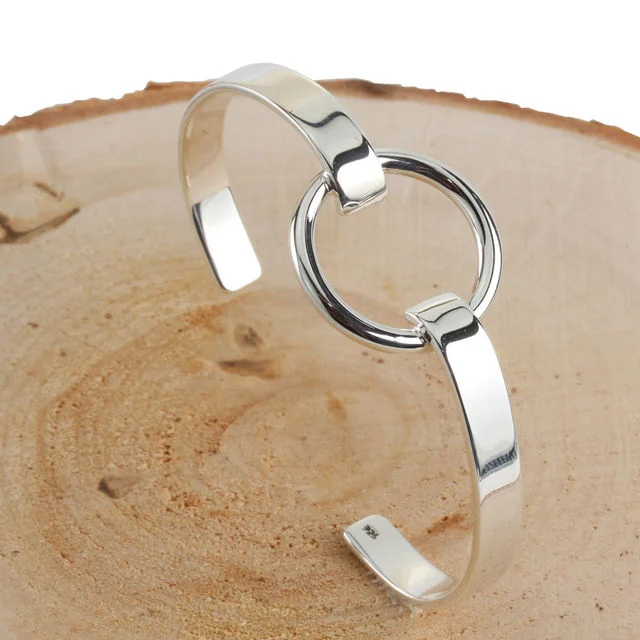 Handmade Sterling Silver Open Cuff Bangle