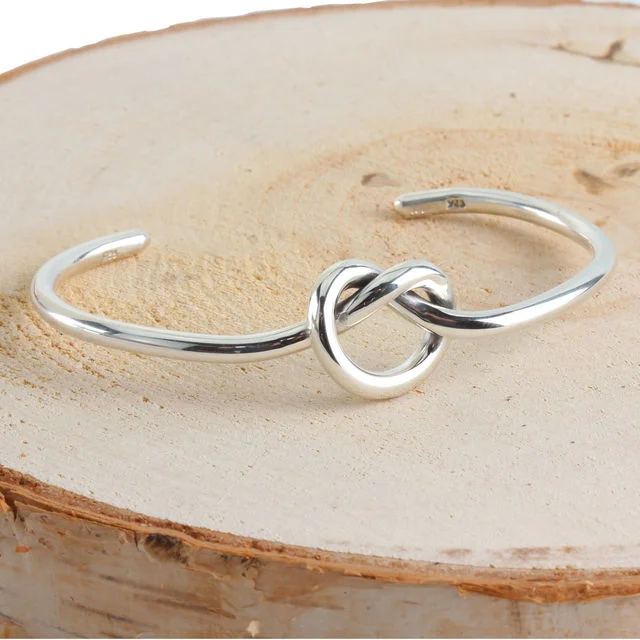 Handmade Sterling Silver Knot Bangle