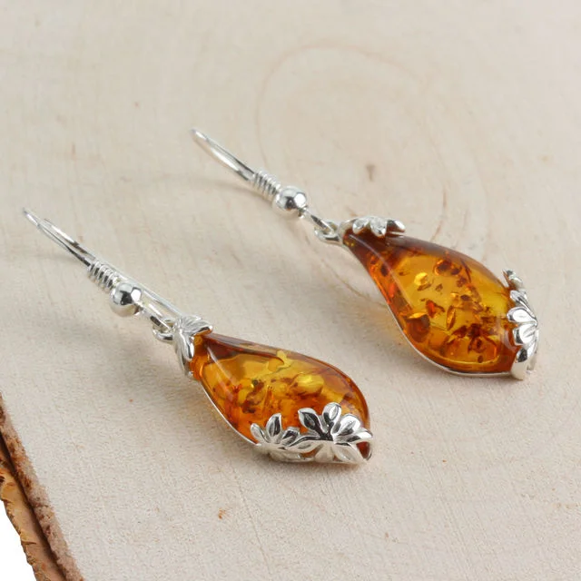 sterling-silver-honey-amber-flower-wrapped-earrings