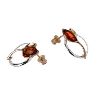 Baltic Honey Amber Tulip Earrings