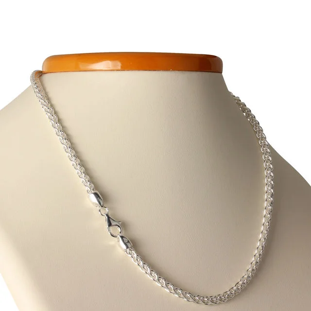 4.3mm Sterling Silver Spiga Chain