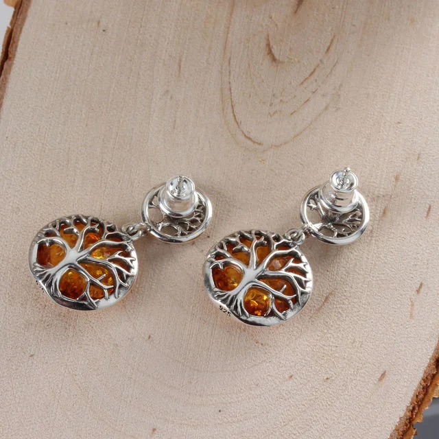 Reverse of Tree of Life Earrings