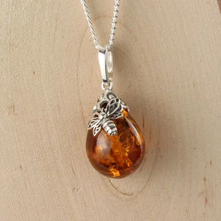 Baltic Amber Honey Bee Pendant