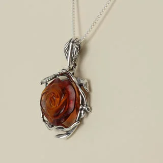 Sterling Silver Handmade Rose Pendant