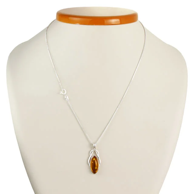 Honey Baltic Amber Celtic Pendant