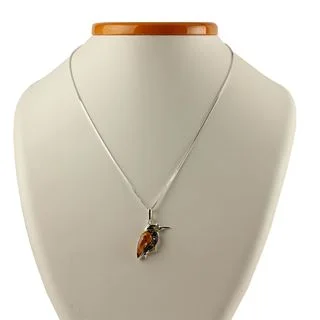 Kingfisher Pendant with Box Chain