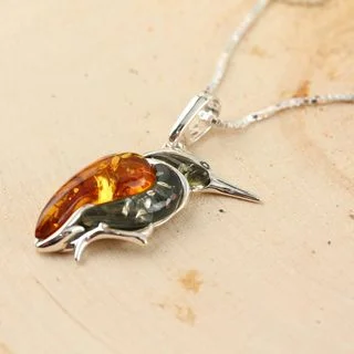 Sterling Silver Kingfisher Pendant
