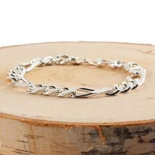 Men's Sterling Silver Figaro Bracelet