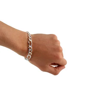 Sterling Silver Figaro Bracelet For Men