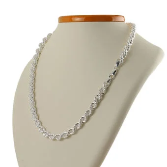 8mm Diameter Heavy Solid Sterling Silver Rope Chain