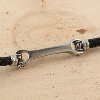 Sterling Silver Oxidised Bracelet For Men