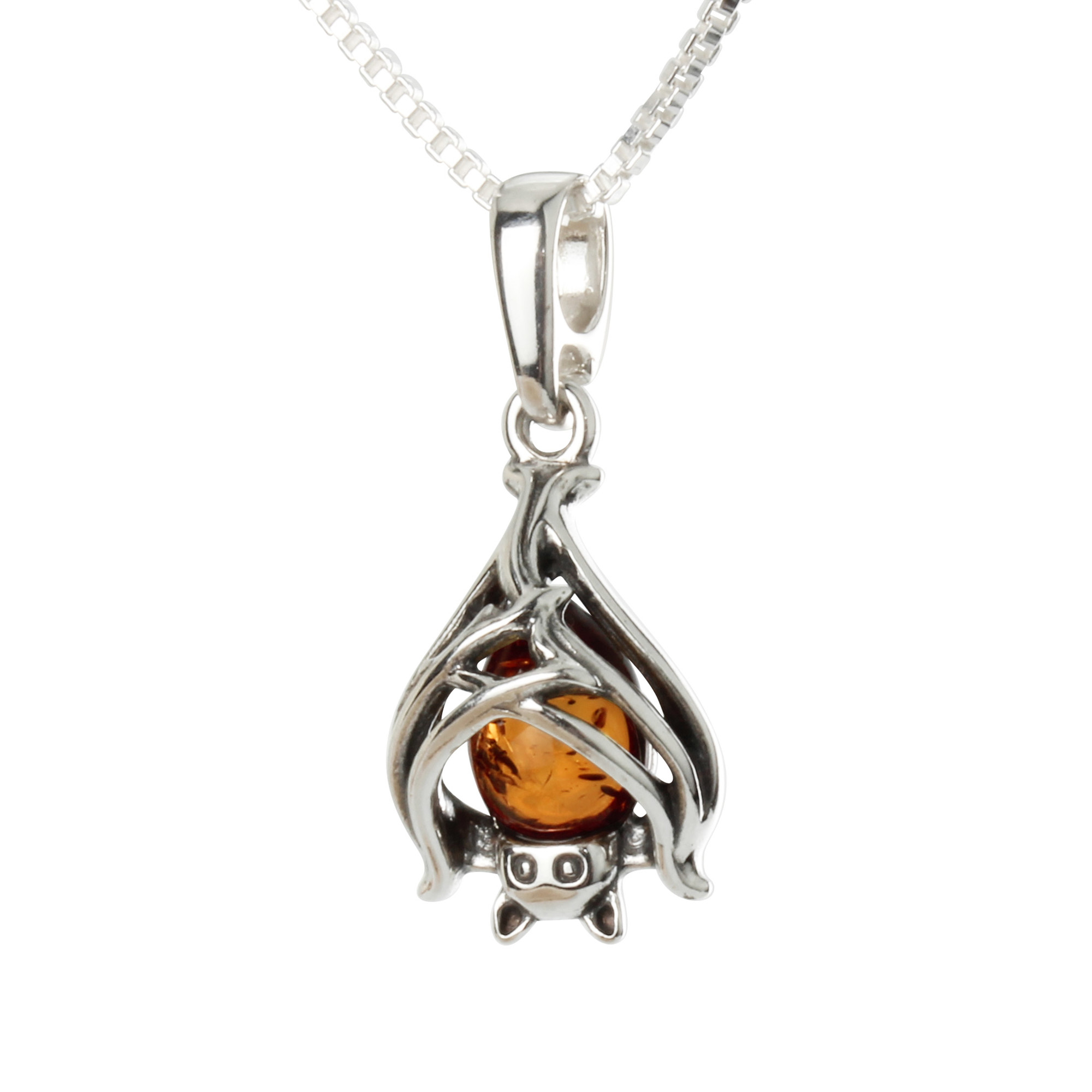 silver bat pendant