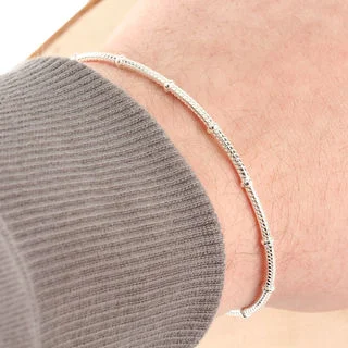 2mm Wide Sterling Silver Snake Chain Bracelet