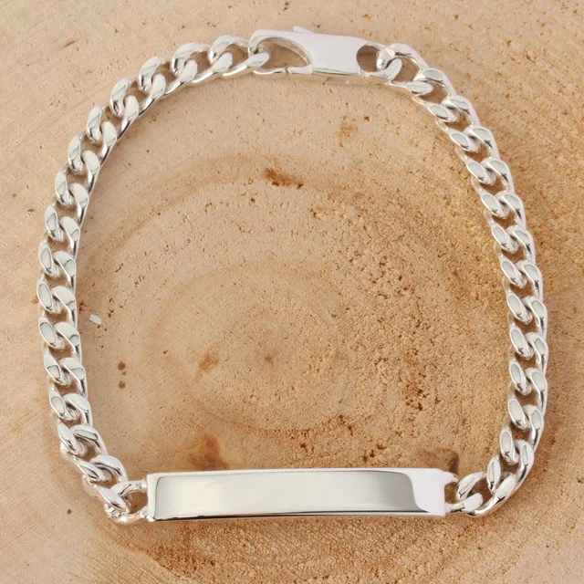 5mm Unisex Sterling Silver Identity Bracelet