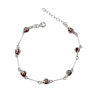 Adjustable Ladybird Baltic Amber Bracelet