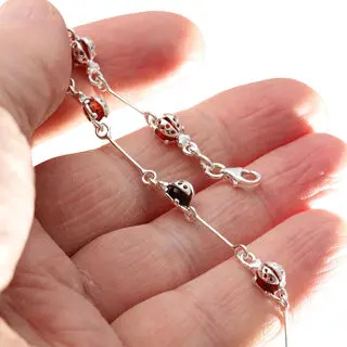 Ladybird Adjustable Baltic Amber Bracelet