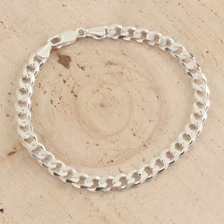 6.5mm Sterling Silver Curb Bracelet