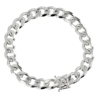 Box Clasp Solid Sterling Silver Bracelet