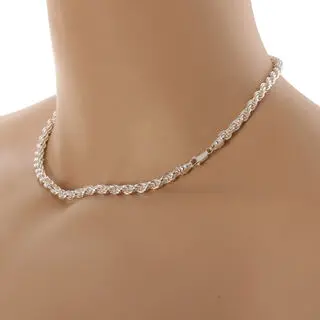 925 Sterling Silver Rope 6mm Chain