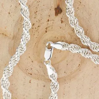 Highly Polished Rope Chain Necklace