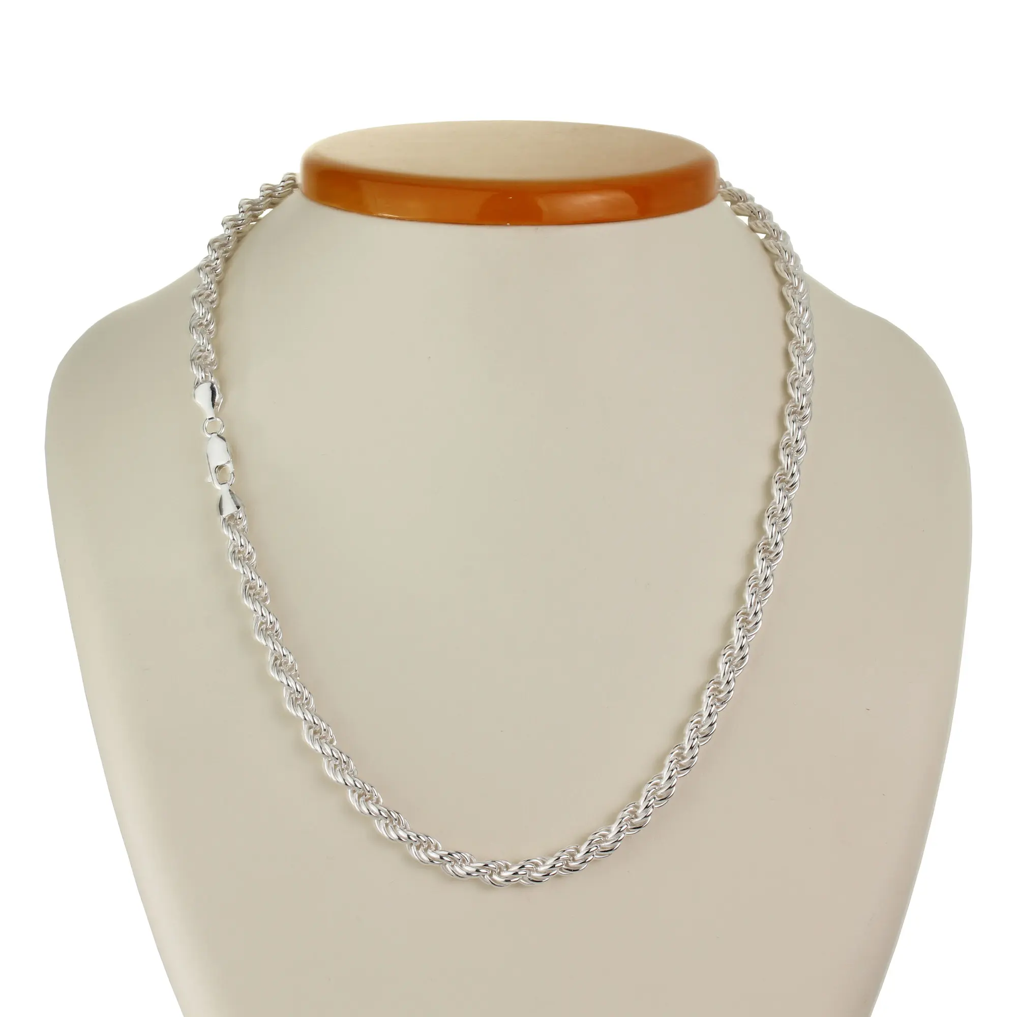 Mens Sterling Silver Diamond Cut Rope Chain Shop | bellvalefarms.com