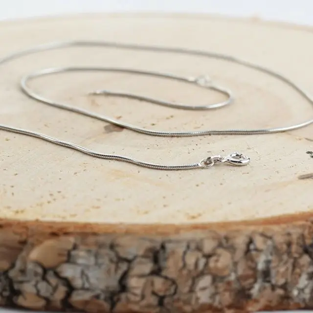 Adjustable Sterling Silver Snake Chain Necklace